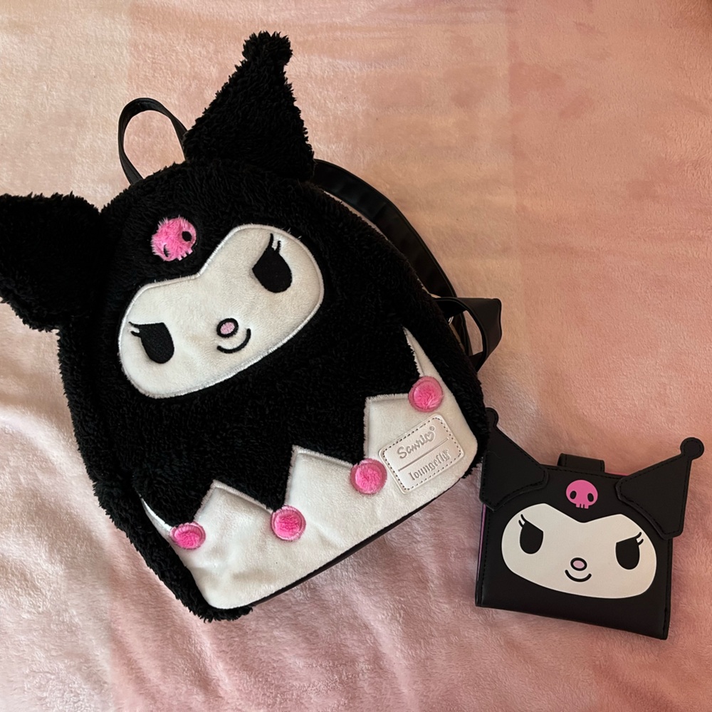 Loungefly kuromi backpack and wallet